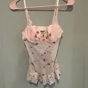 Vintage Victoria Secret lingerie top 34B rose